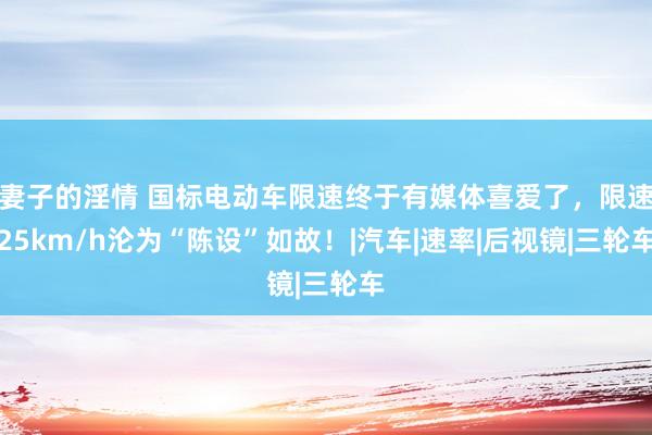 妻子的淫情 国标电动车限速终于有媒体喜爱了，限速25km/h沦为“陈设”如故！|汽车|速率|后视镜|三轮车